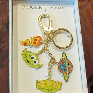Pixar BaubleBar Toy Story Alien Pizza Keychain Bag Charm NWT NIB